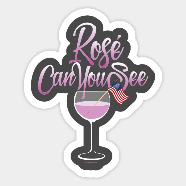 Rose Can You See (Wine) Sticker by eBrushDesign